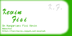 kevin fisi business card